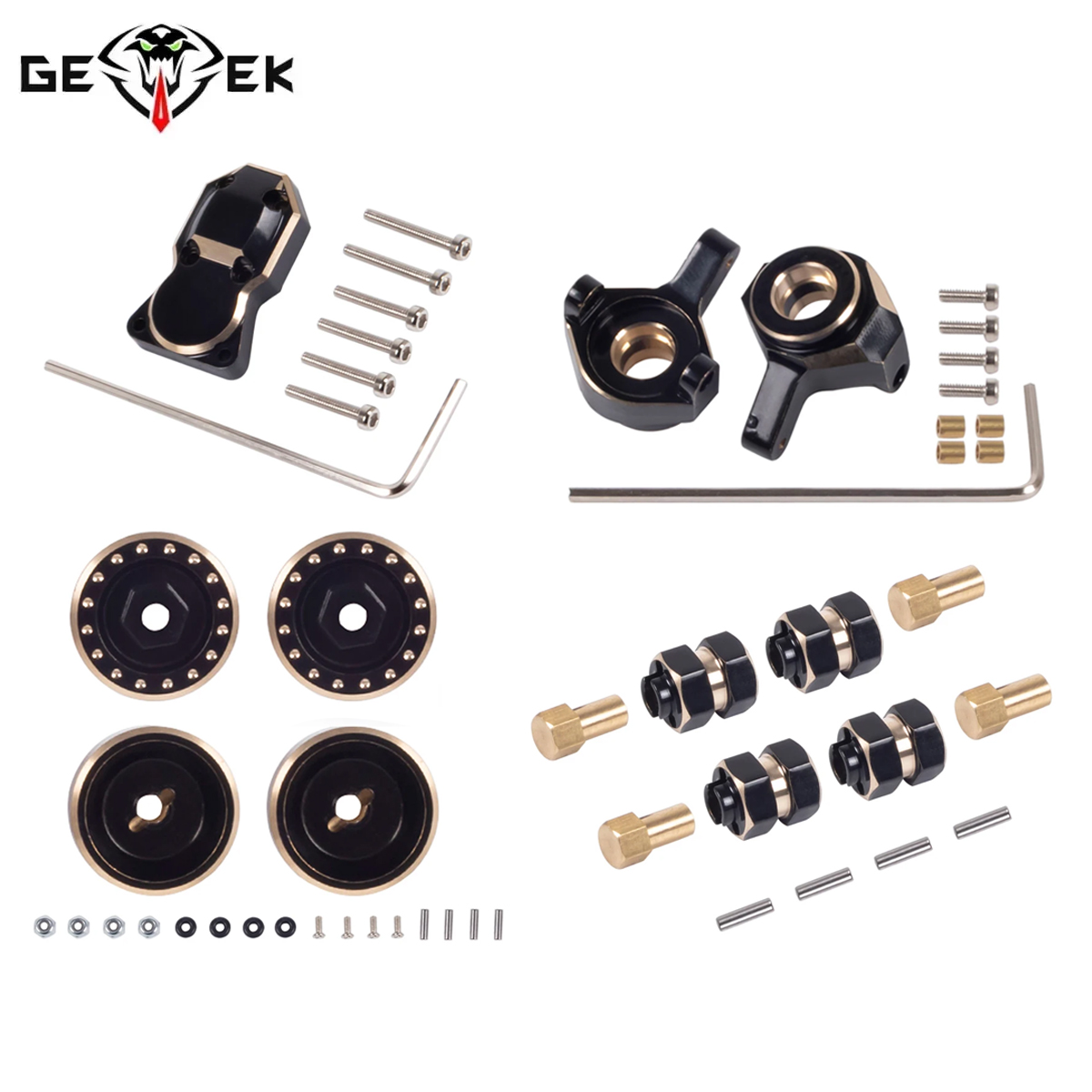 Rc Hobby Products - Brass Counterweight Steering Knuckles Wheel Hex