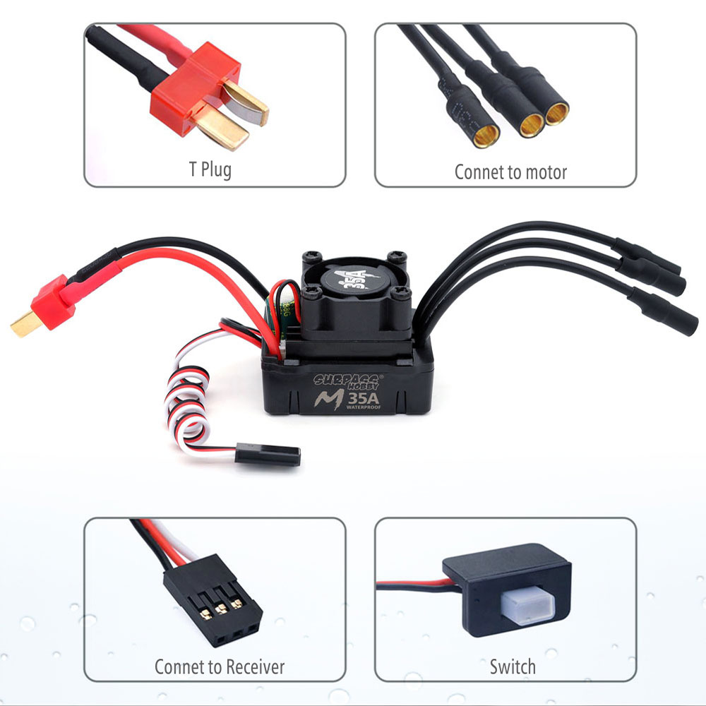 Esc Waterproof 60A - SURPASS HOBBY 60A 45A 35A Waterproof