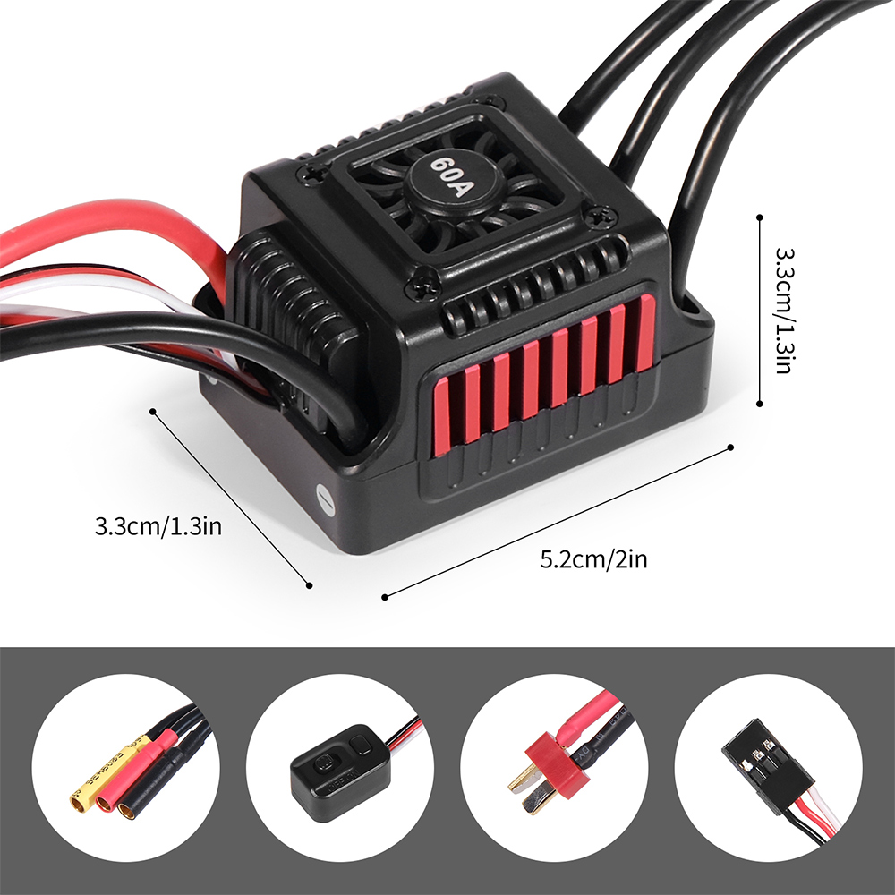 45A 60A RC ESC Waterproof Sens - đánh giá và giá Esc Waterproof 60A