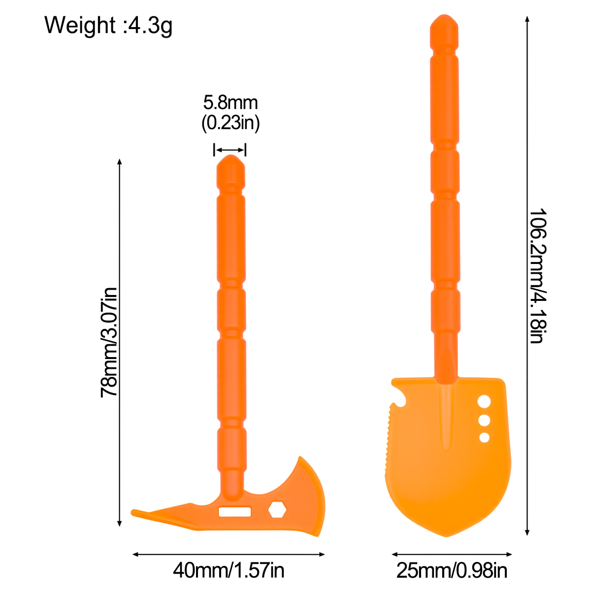 Simulated Plastic Shovel Picka - đánh giá và giá Rc Hobby Tools