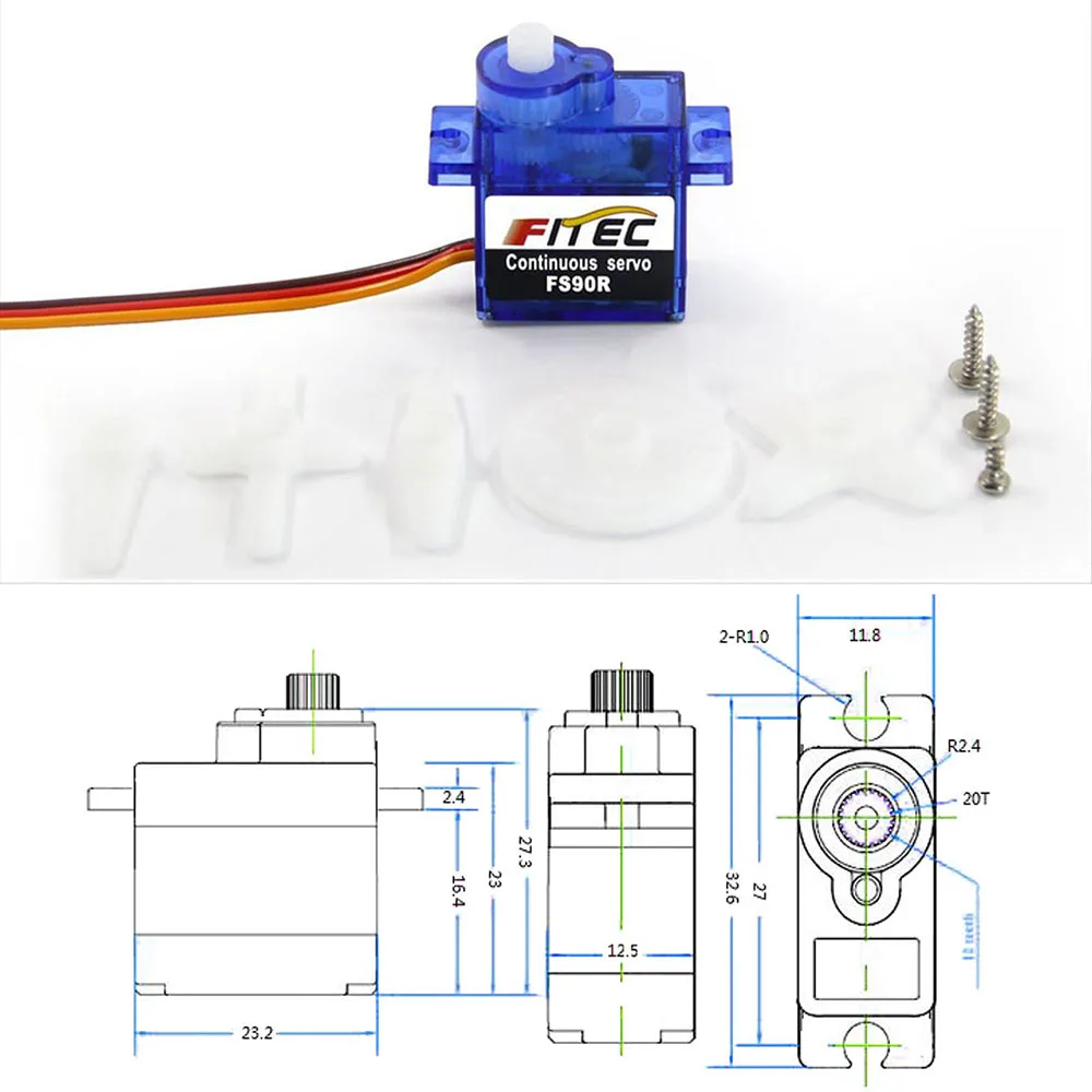 Feetech Mini FS90R Micro Servo - đánh giá và giá Rc Hobby Products