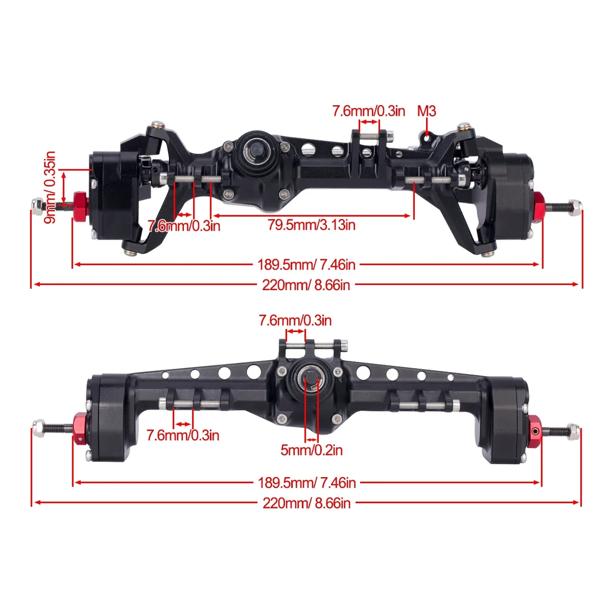 CNC Aluminum SCX10 III Front R - đánh giá và giá Rc Hobby Products