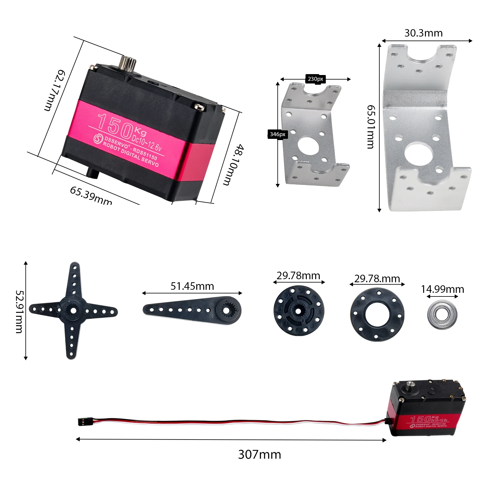 High Torque 150kg RDS51150 Met - đánh giá và giá Rc Hobby Products