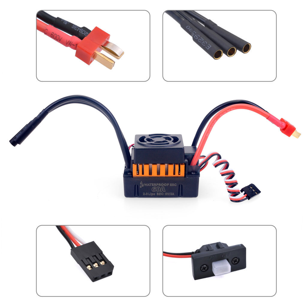 1/10 1/12 1/14 RC Part Waterpr - đánh giá và giá Esc Waterproof 60A