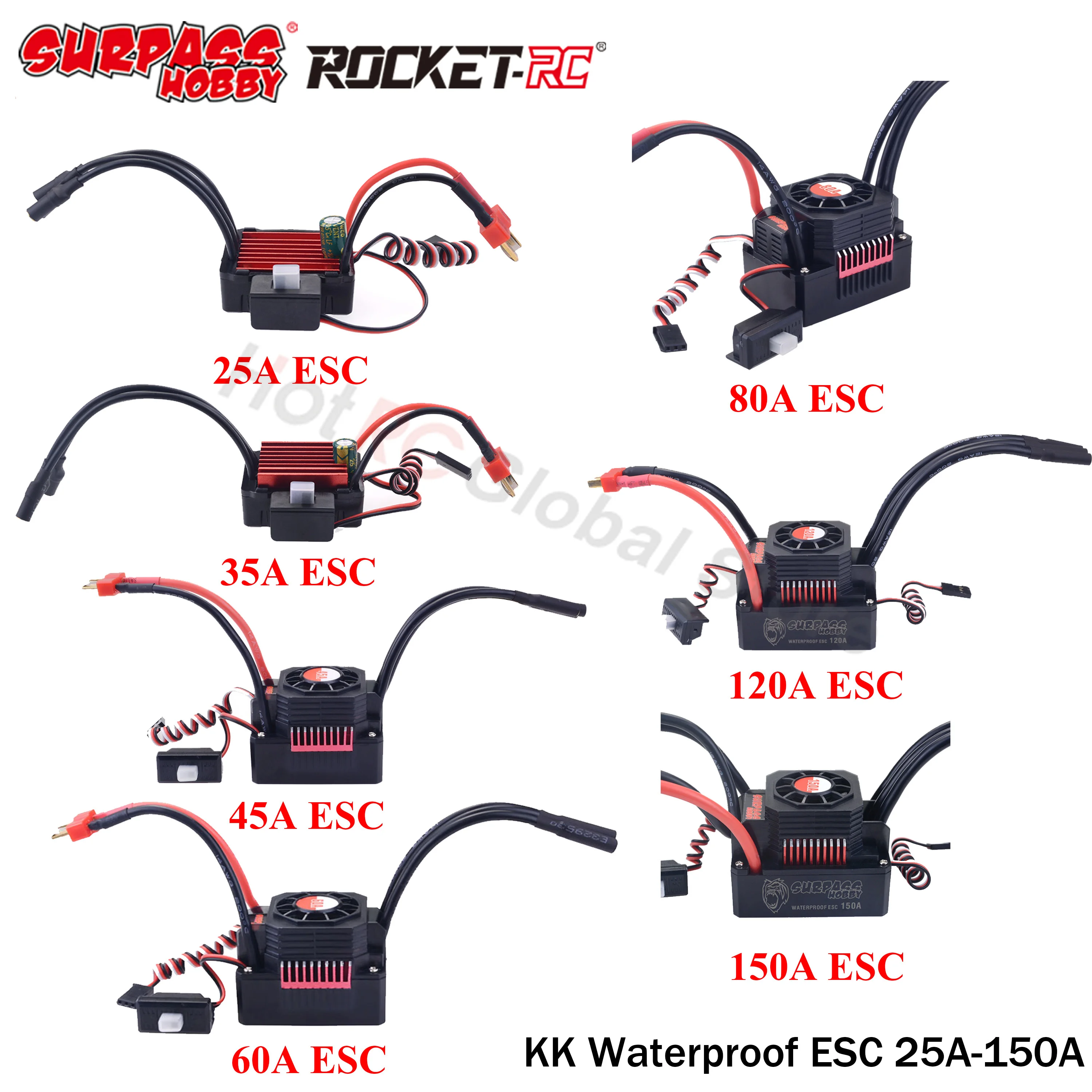 SURPASS HOBBY KK 25A 35A 45A 6 - đánh giá và giá Esc Waterproof 60A